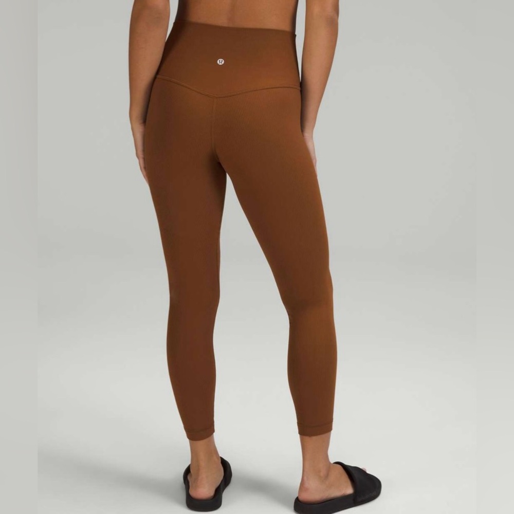 Lululemon Align Ribbed High-Rise Pant 25"- Roasted Brown, Size 2